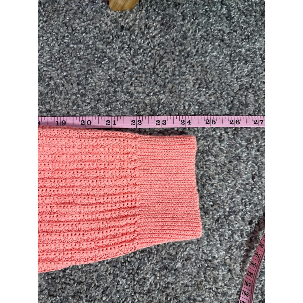 Banana Republic Cardigan Women XL Pink Button Front Ribbed Knit Sweater Coastal - Picture 11 of 11